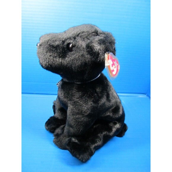 VTG TY Beanie Buddy LUKE Black Lab Dog 10" Plush Stuffed Animal Toy 2001 W/Tag - Picture 3 of 12